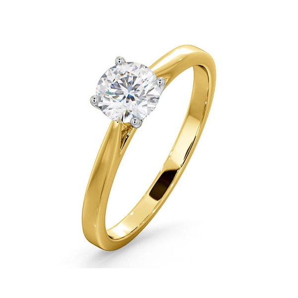 Engagement Ring Certified 0.70CT Petra 18K Gold G/SI2 - Image 1