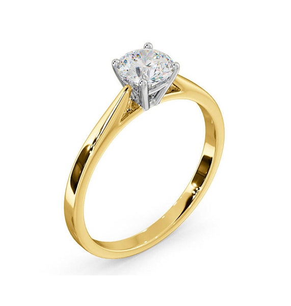 Engagement Ring Certified 0.70CT Elysia 18K Gold G/SI1 - Image 2