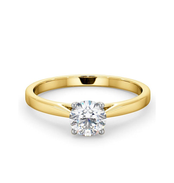 Engagement Ring Certified 0.70CT Elysia 18K Gold G/SI1 - Image 3