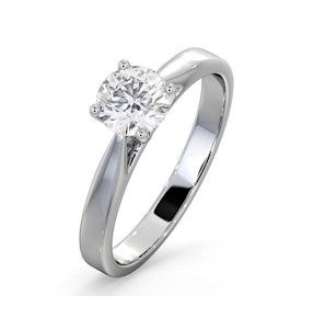 Engagement Ring Certified 0.90CT Elysia 18K White Gold E/VS2