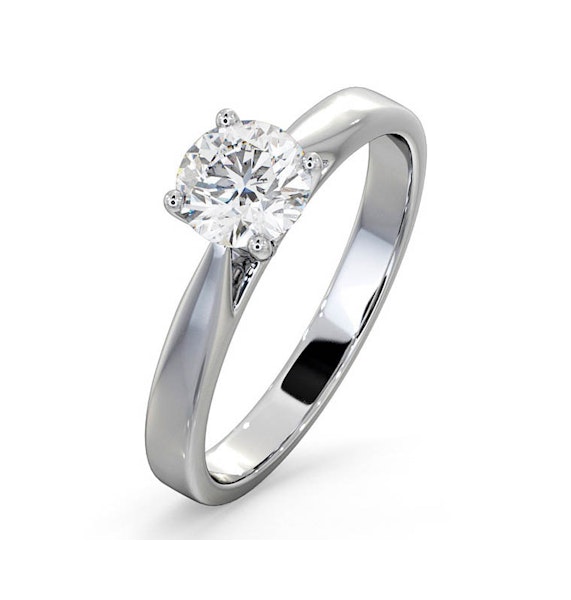 Engagement Ring Certified 0.90CT Elysia Platinum E/VS2 - Image 1