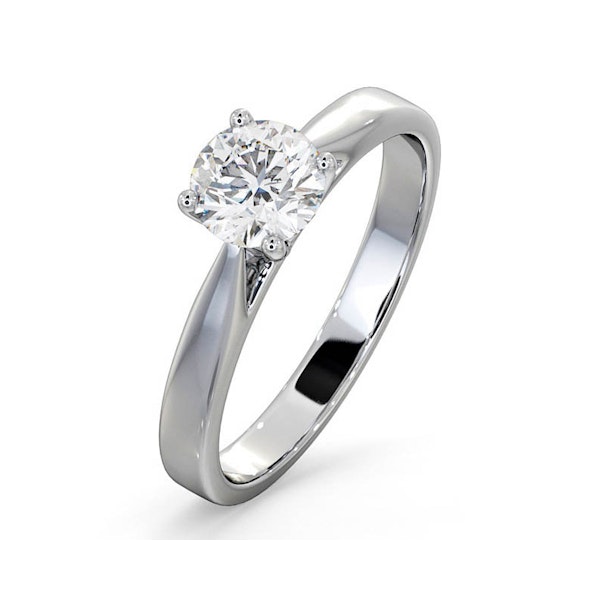 Engagement Ring Certified 0.90CT Petra 18K White Gold E/VS2 - Image 1
