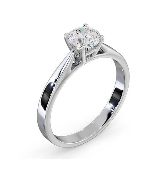 Engagement Ring Certified 0.90CT Elysia Platinum E/VS2 - Image 2