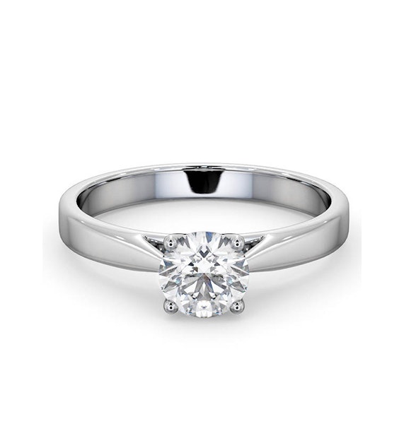 Engagement Ring Certified 0.90CT Elysia Platinum E/VS2 - Image 3