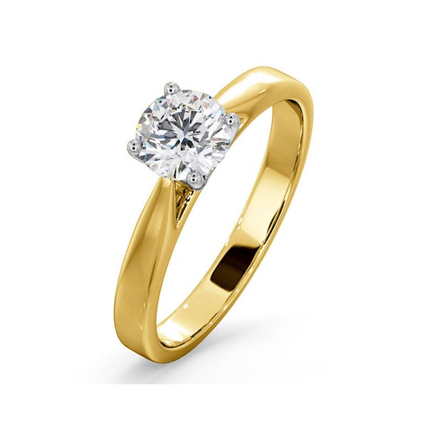 Engagement Ring Certified 0.90CT Petra 18K Gold E/VS2 - Image 1