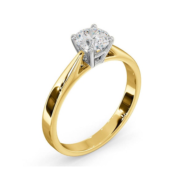Engagement Ring Certified 0.90CT Petra 18K Gold E/VS1 - Image 2
