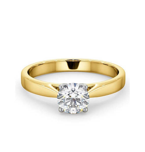 Engagement Ring Certified 0.90CT Elysia 18K Gold G/SI2 - Image 3