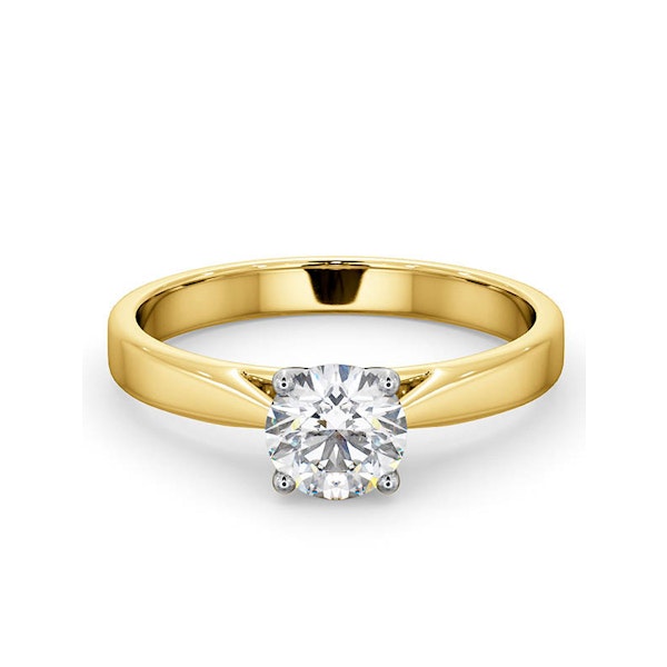 Engagement Ring Certified 0.90CT Petra 18K Gold G/SI2 - Image 3