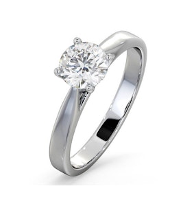 Engagement Ring Certified 1.00CT Elysia 18K White Gold E/VS2