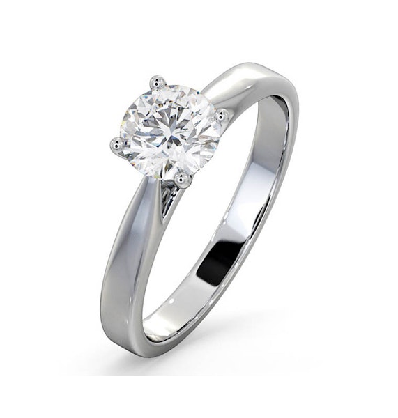 Engagement Ring Certified 1.00CT Elysia Platinum E/VS2 - Image 1