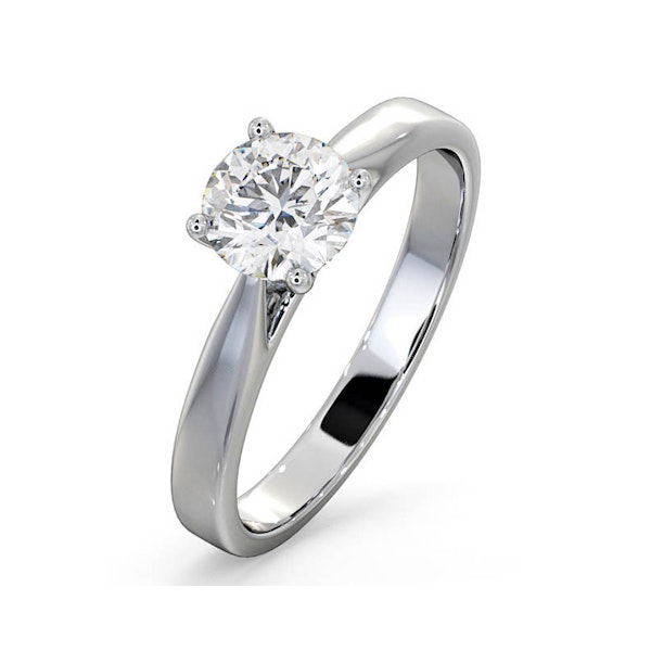 1 Carat Diamond Engagement Ring Petra Lab FVS1 18K White Gold - Image 1