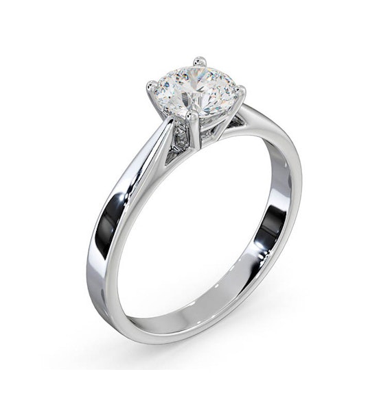 Engagement Ring Certified 1.00CT Elysia 18K White Gold G/SI2 - Image 2