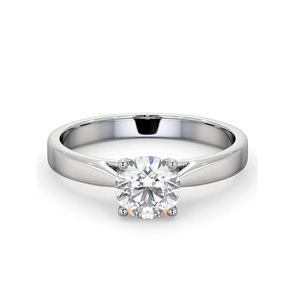 Engagement Ring Certified 1.00CT Petra 18K White Gold E/VS1 - Image 3