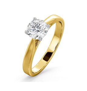 Engagement Ring Certified 1.00CT Elysia 18K Gold E/VS1