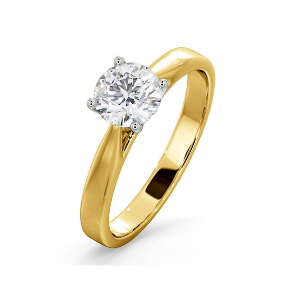 Engagement Ring Certified 1.00CT Petra 18K Gold E/VS2 - Image 1