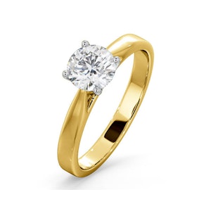 Engagement Ring Certified 1.00CT Petra 18K Gold E/VS2