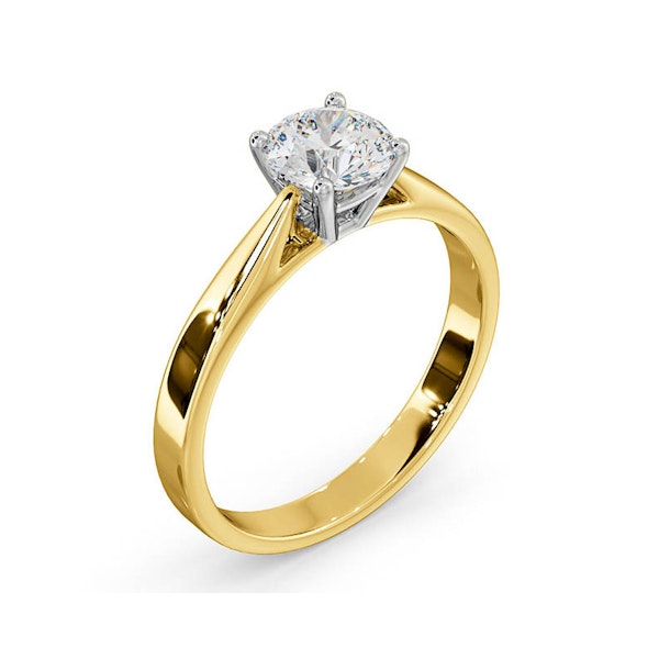 Engagement Ring Certified 1.00CT Petra 18K Gold E/VS1 - Image 2