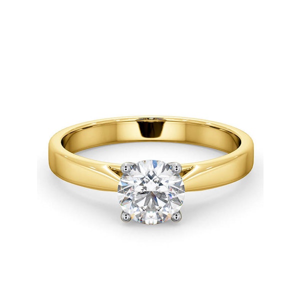 Engagement Ring Certified 1.00CT Petra 18K Gold E/VS2 - Image 3