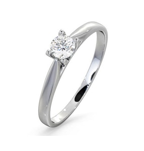Certified Grace 18K White Gold Diamond Engagement Ring 0.25CT