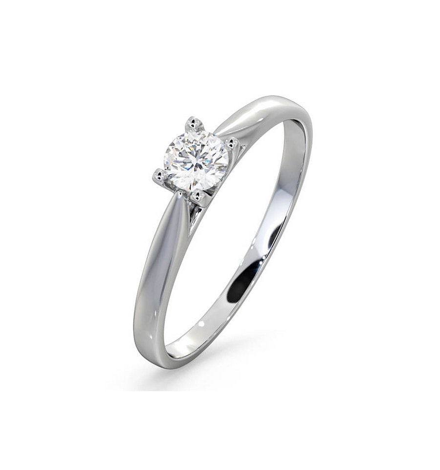 homoseksueel vernieuwen Allergie Certified Grace 18K White Gold Diamond Engagement Ring 0.25CT
