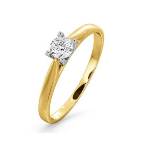 Certified Grace 18K Gold Diamond Engagement Ring 0.25CT