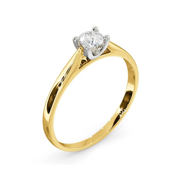 Certified Grace 18K Gold Diamond Engagement Ring 0.25CT-G-H/SI - Image 2