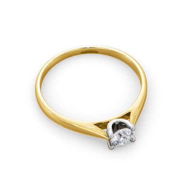 Certified Grace 18K Gold Diamond Engagement Ring 0.25CT-F-G/VS - Image 4