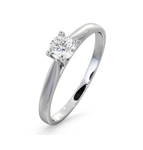 Certified Grace 18K White Gold Diamond Engagement Ring 0.33CT-F-G/VS