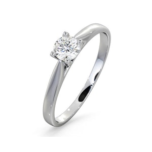 Certified Grace 18K White Gold Diamond Engagement Ring 0.33CT-G-H/SI