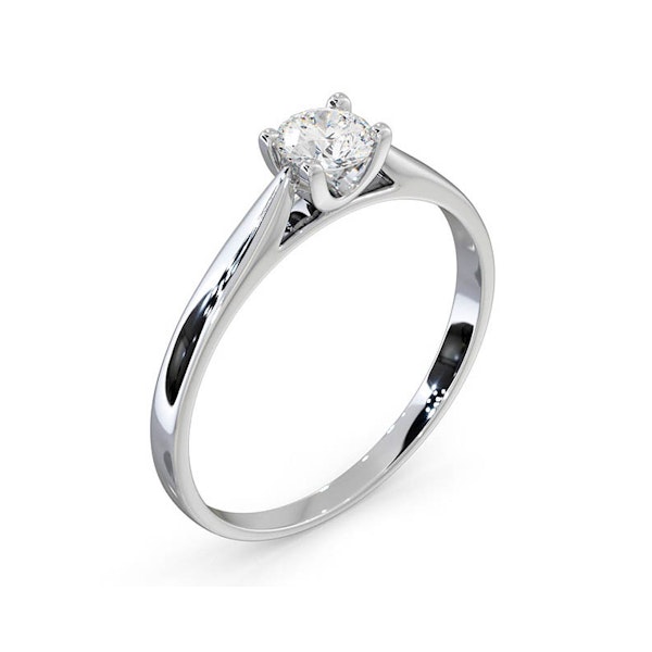 Certified Grace 18K White Gold Diamond Engagement Ring 0.33CT-G-H/SI - Image 2