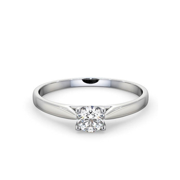Certified Grace 18K White Gold Diamond Engagement Ring 0.33CT-G-H/SI - Image 3