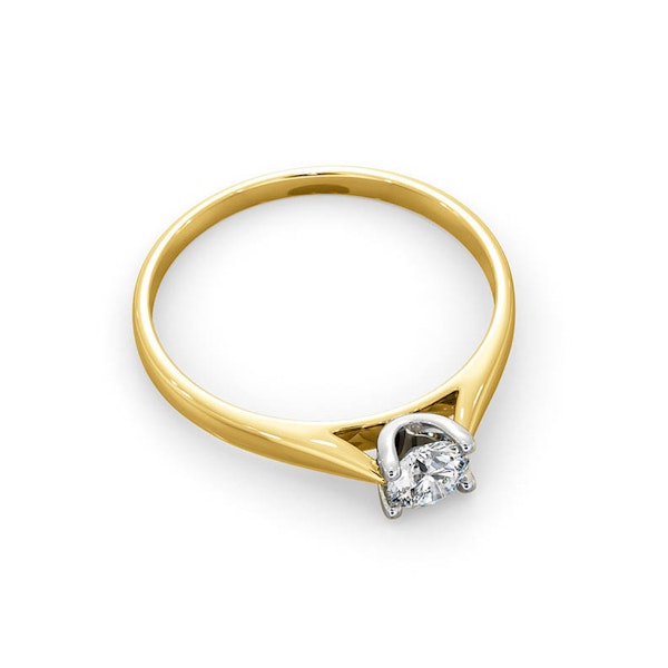 Certified Grace 18K Gold Diamond Engagement Ring 0.33CT-F-G/VS - Image 4