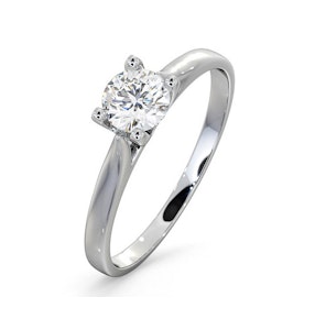 Certified 0.50CT Grace 18K White Gold Engagement Ring E/VS2