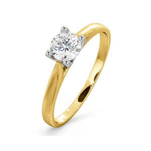 Certified 0.50CT Grace 18K Gold Engagement Ring E/VS2