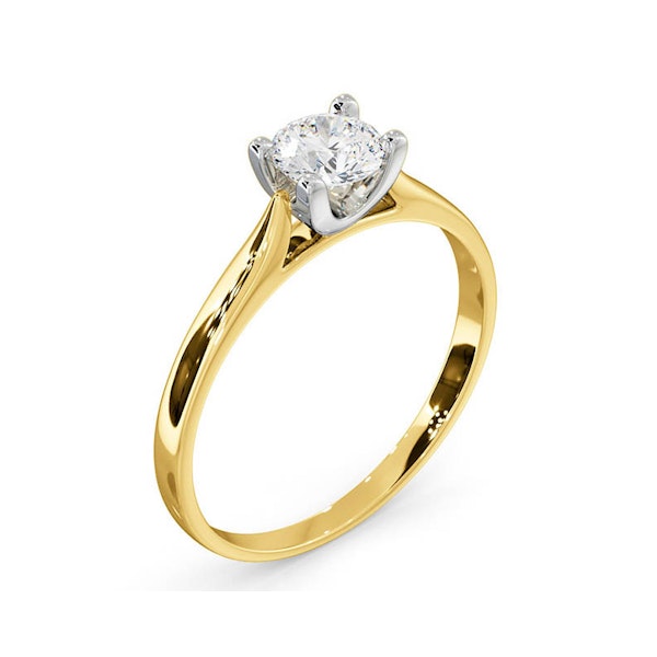 Certified 0.50CT Grace 18K Gold Engagement Ring E/VS2 - Image 2