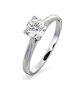 Certified 0.70CT Grace 18K White Gold Engagement Ring E/VS2