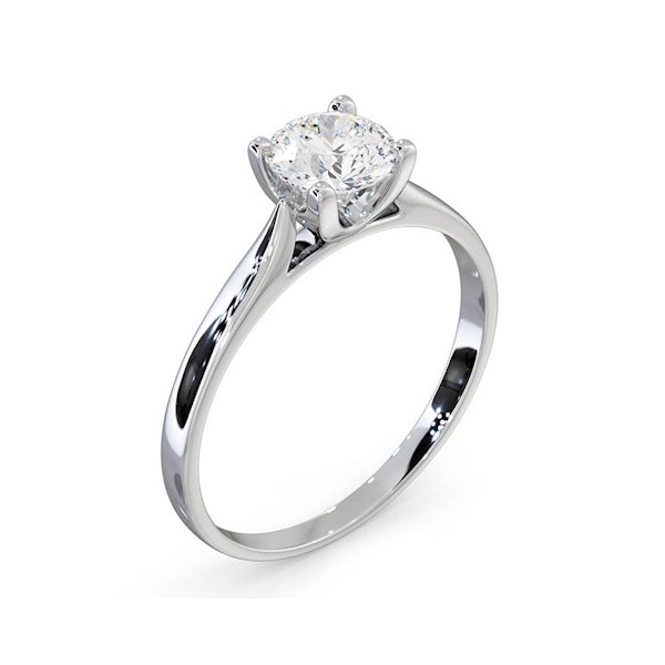 Certified 0.70CT Grace 18K White Gold Engagement Ring E/VS1 - Image 2