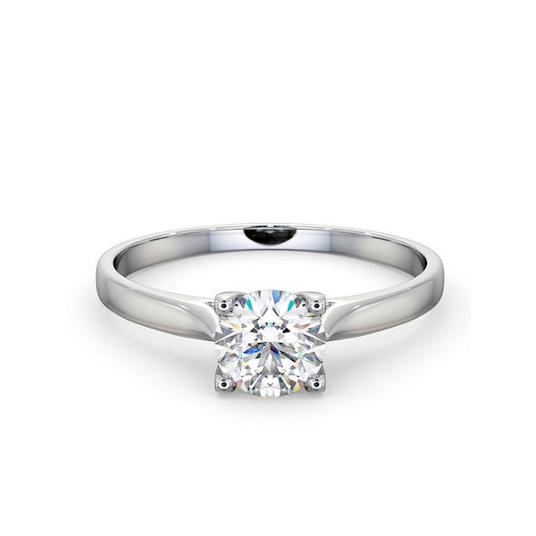 Certified 0.70CT Grace 18K White Gold Engagement Ring E/VS2 - Image 3