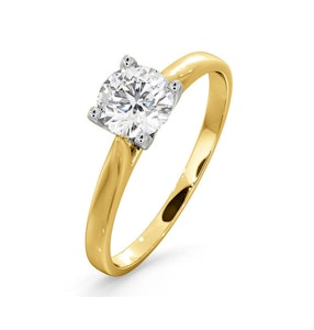 Certified 0.70CT Grace 18K Gold Engagement Ring E/VS1