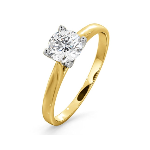 Certified 0.70CT Grace 18K Gold Engagement Ring E/VS2 - Image 1