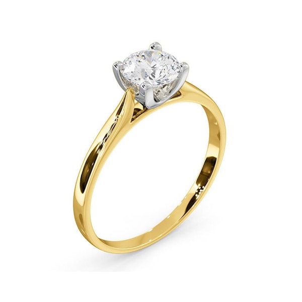 Certified 0.70CT Grace 18K Gold Engagement Ring E/VS2 - Image 2