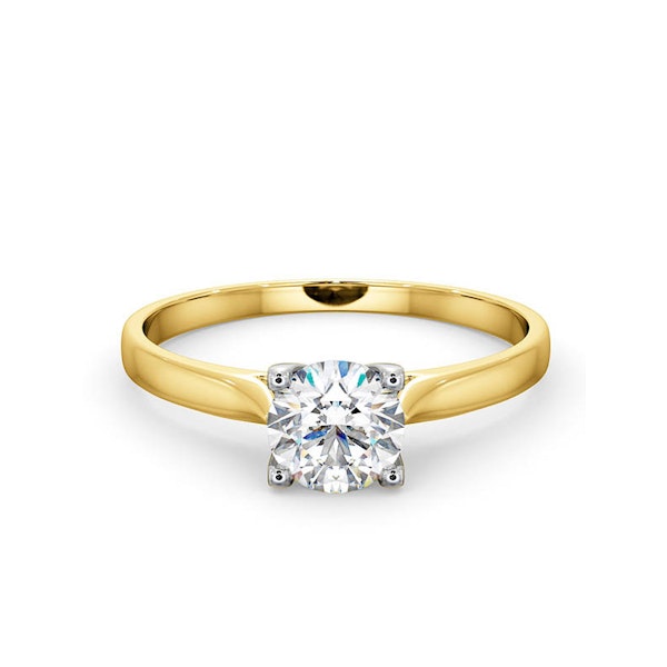 Certified 0.70CT Grace 18K Gold Engagement Ring E/VS2 - Image 3