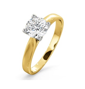 Certified 0.90CT Grace 18K Gold Engagement Ring E/VS1