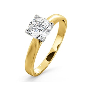 Certified 0.90CT Grace 18K Gold Engagement Ring E/VS1