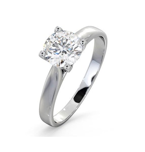 Certified 1.00CT Grace 18K White Gold Engagement Ring G/SI2