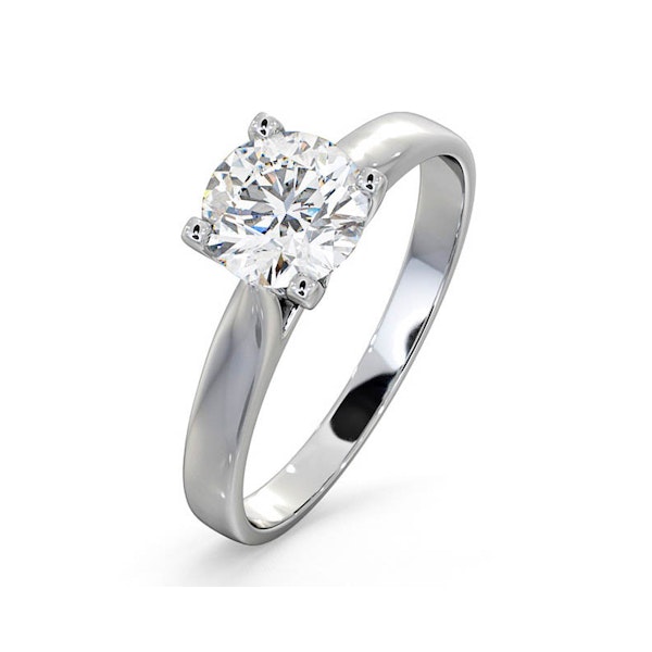 Certified 1.00CT Grace Platinum Engagement Ring G/SI2 - Image 1