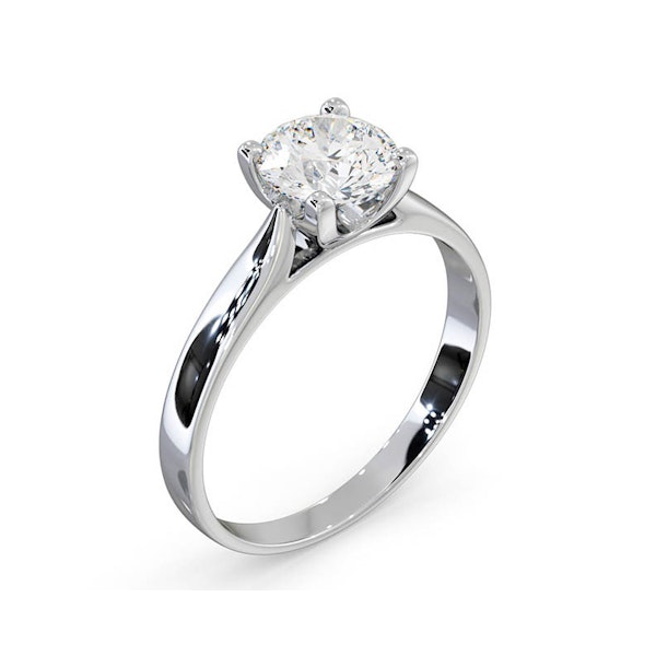 Certified 1.00CT Grace 18K White Gold Engagement Ring G/SI1 - Image 2
