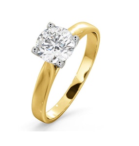 Certified 1.00CT Grace 18K Gold Engagement Ring G/SI1