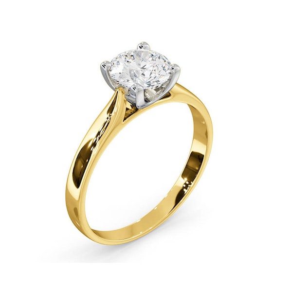 Certified 1.00CT Grace 18K Gold Engagement Ring G/SI2 - Image 2