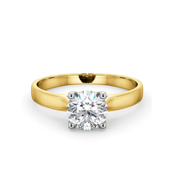 Certified 1.00CT Grace 18K Gold Engagement Ring G/SI2 - Image 3